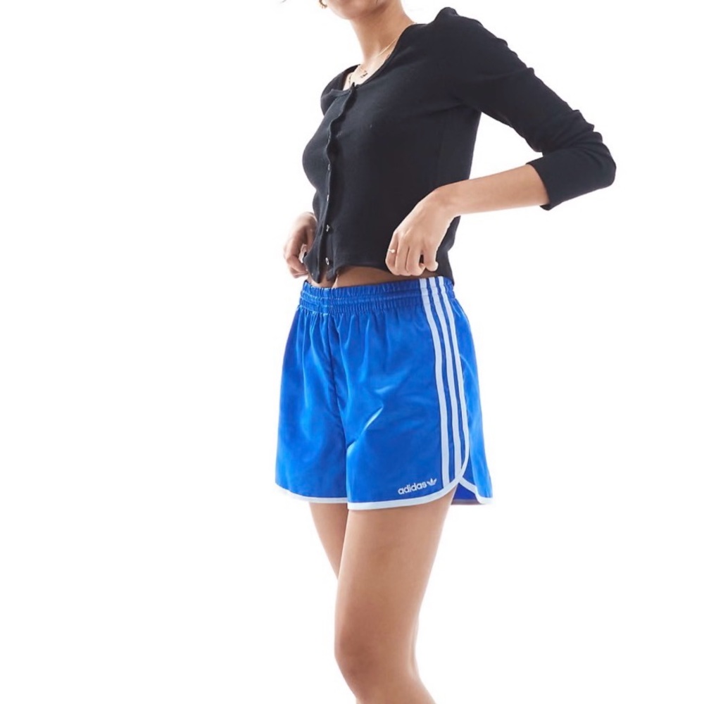 Adidas Royal Blue Three-Stripe Women’s Athletic Shorts